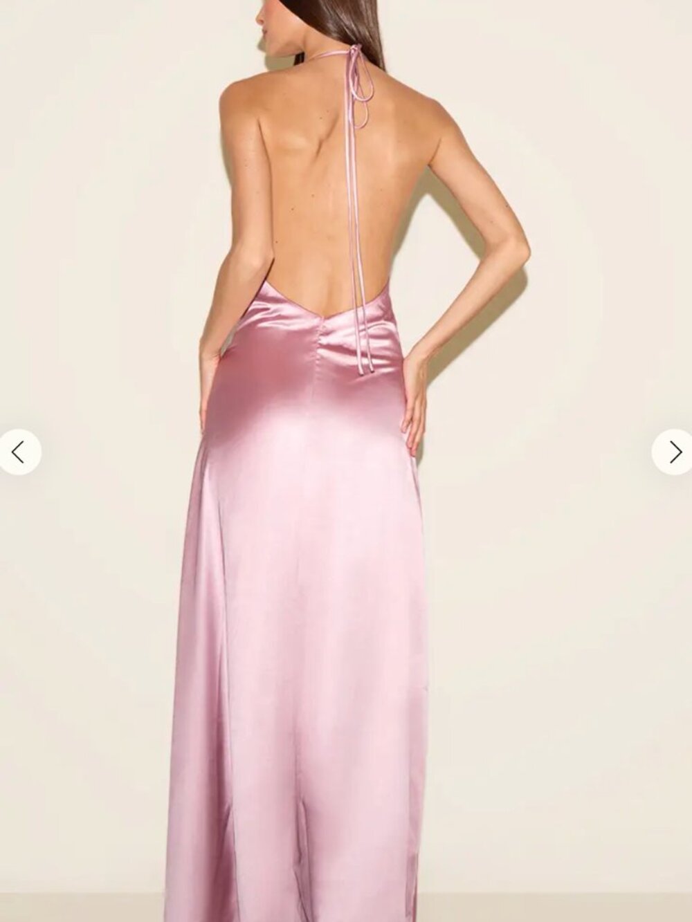 PLT Satin Low Back Maxi Slip Dress